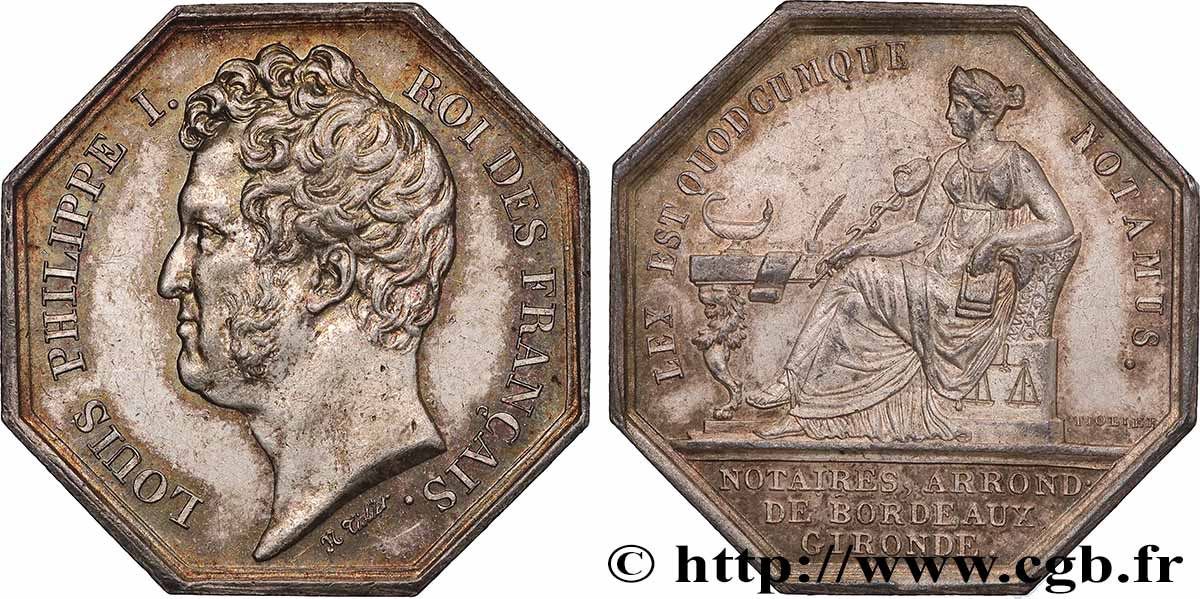 NOTAIRES DU XIXe SIECLE Notaires de Bordeaux (Louis-Philippe) SUP/TTB+