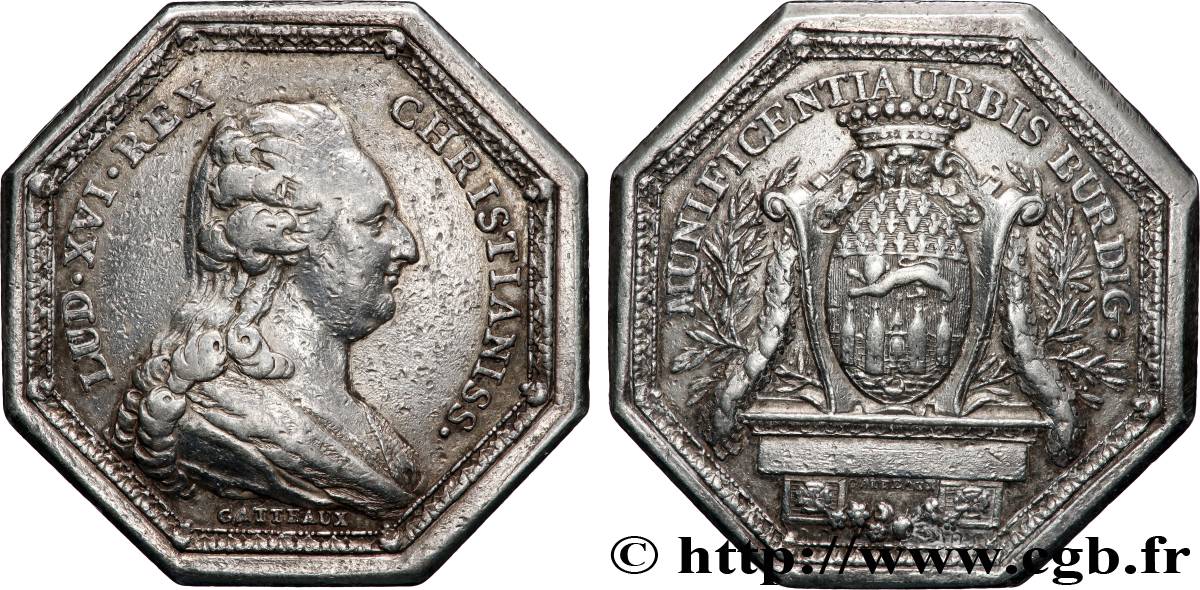 BORDEAUX (VILLE DE ) Récompense de la ville de Bordeaux, émission de 1784 TTB