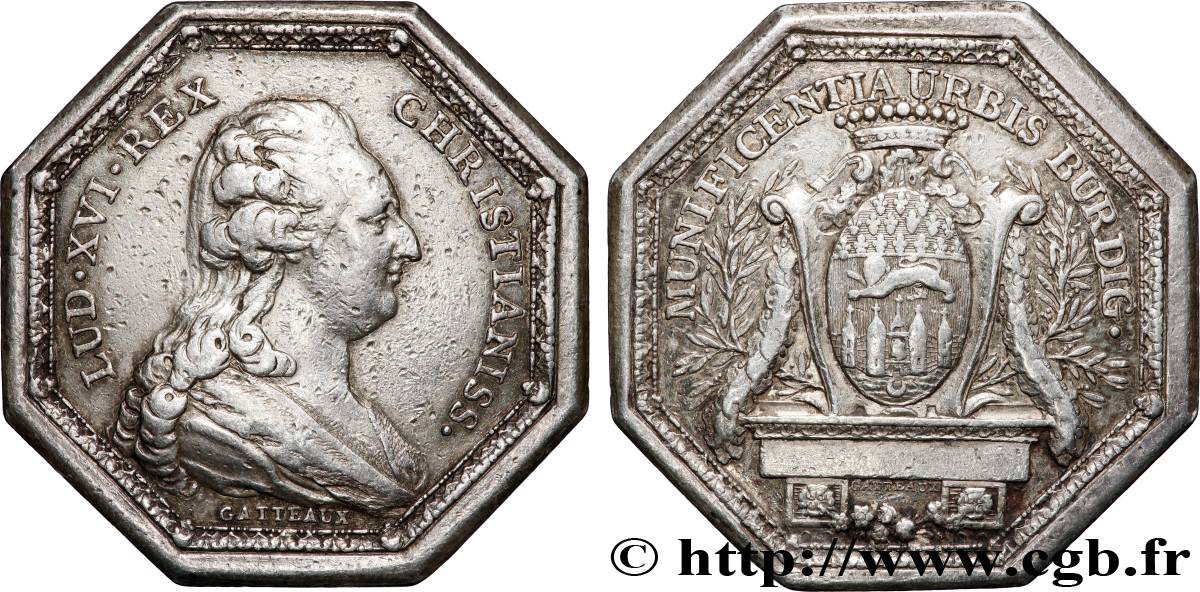 BORDEAUX (VILLE DE ) Récompense de la ville de Bordeaux, émission de 1784 TTB