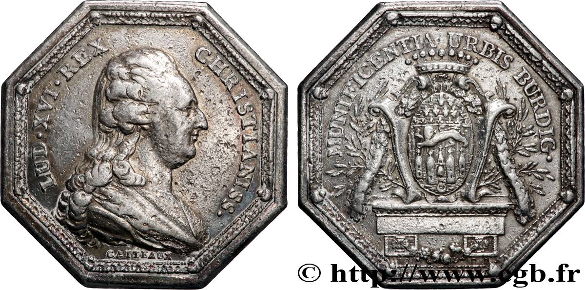 BORDEAUX (VILLE DE ) Récompense de la ville de Bordeaux, émission de 1784 TTB