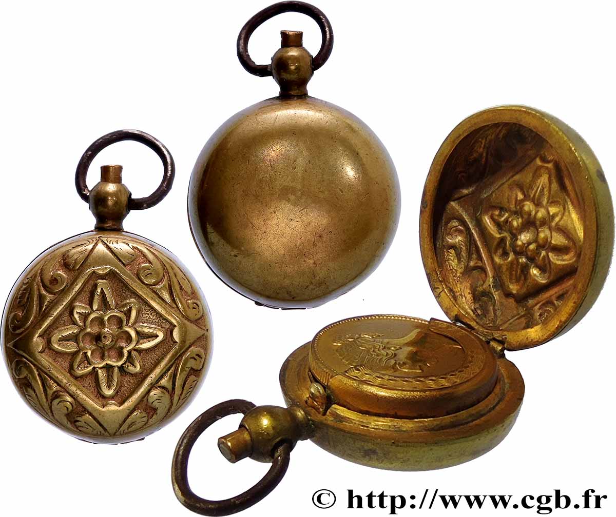 PORTE-LOUIS, PORTE-MONNAIE Porte-louis, rosace fleurie, Royaume-Uni TTB