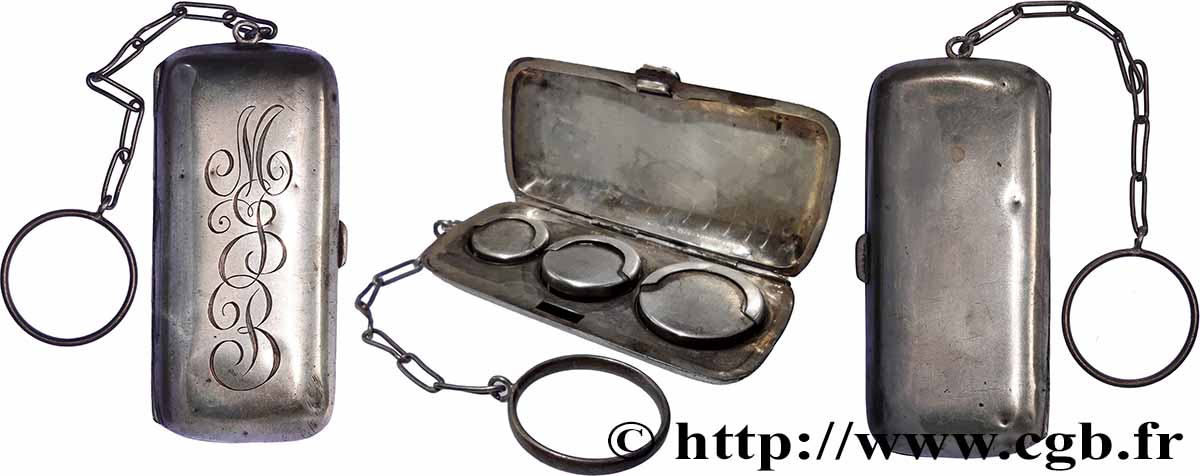 PORTE-LOUIS, PORTE-MONNAIE Porte-louis, 3 emplacements, Monogrammé, Royaume-Uni TTB