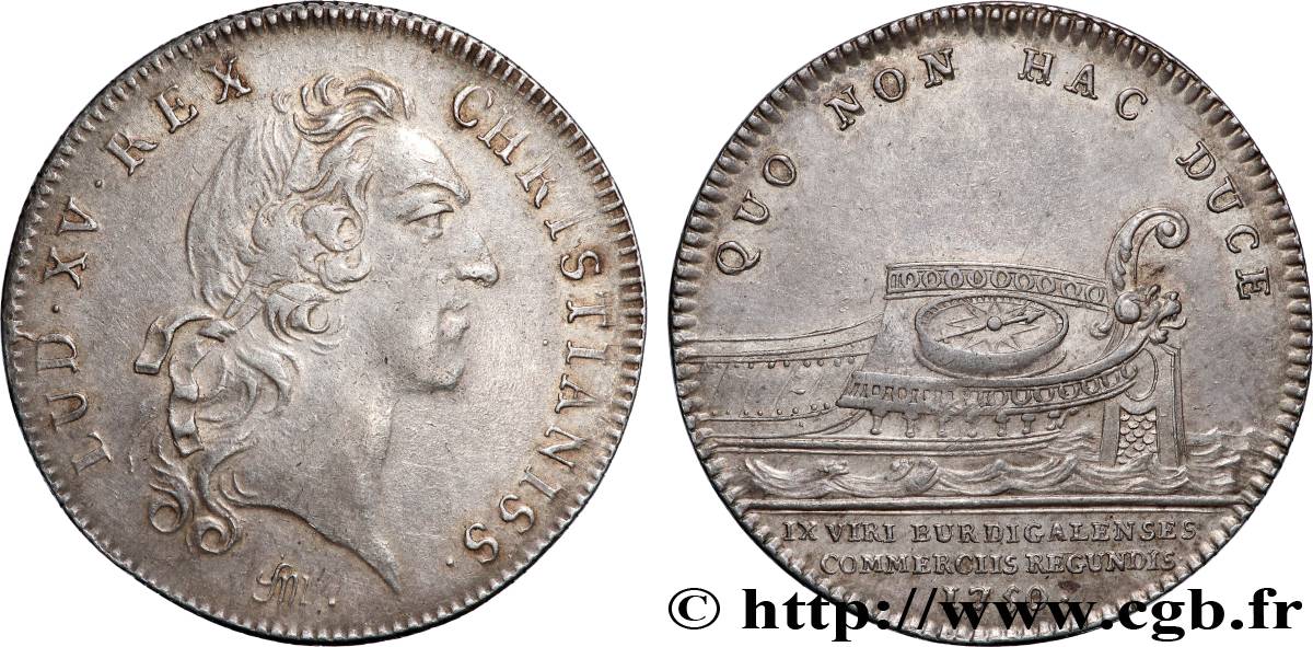 CHAMBRES DE COMMERCE Chambre de commerce de Bordeaux, émission de 1747 (Louis XV) TTB