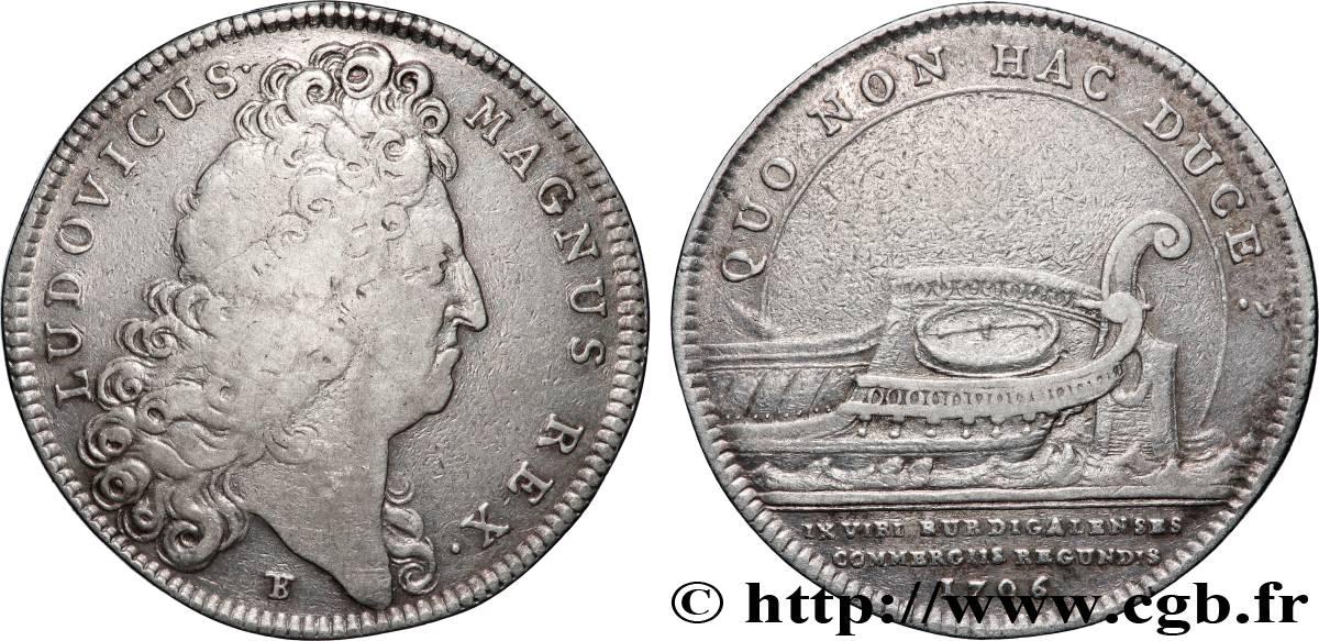 CHAMBRES DE COMMERCE Chambre de commerce de Bordeaux (Louis XIV) TTB