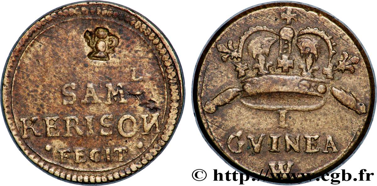 ANGLETERRE - POIDS MONÉTAIRE Poids monétaire pour la guinée, Jacques II MBC