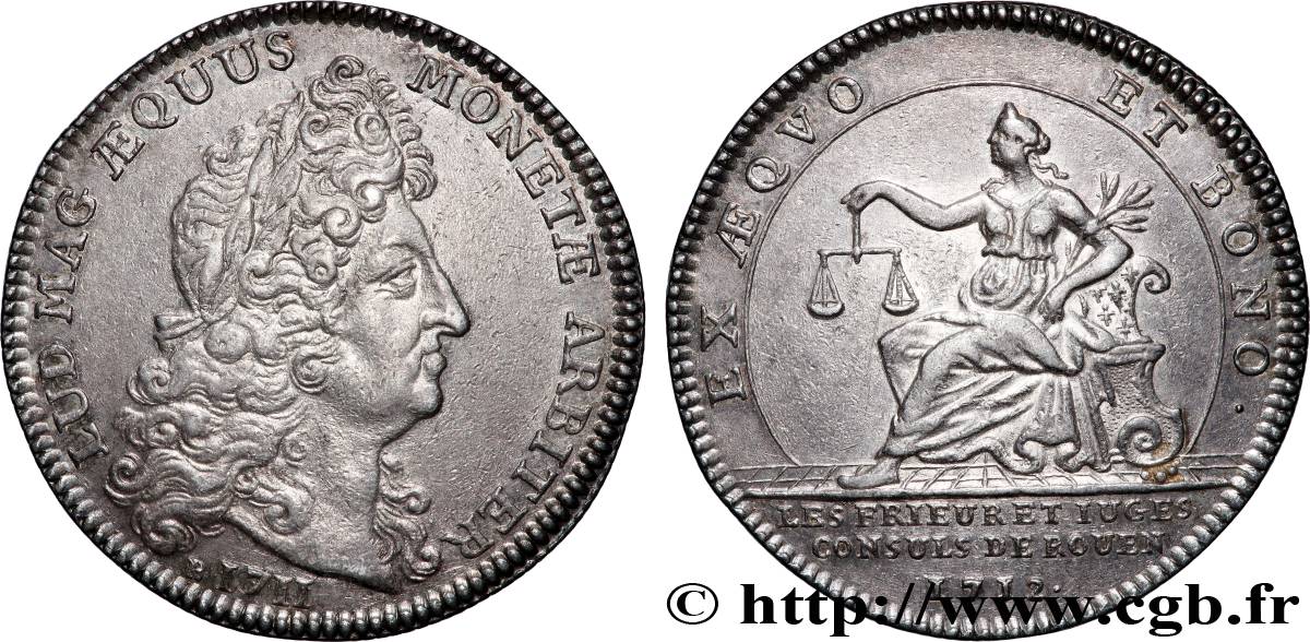 CHAMBRES DE COMMERCE Prieurs et juges-consuls de Rouen (Louis XIV) TTB+