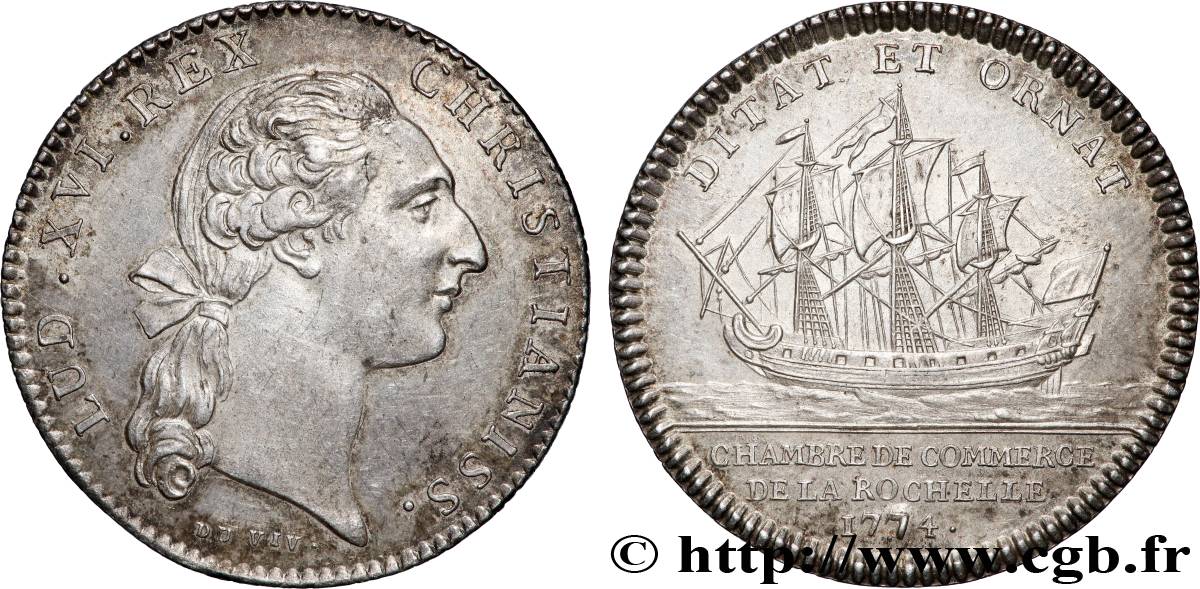 CHAMBRES DE COMMERCE La Rochelle (Louis XVI) TTB+