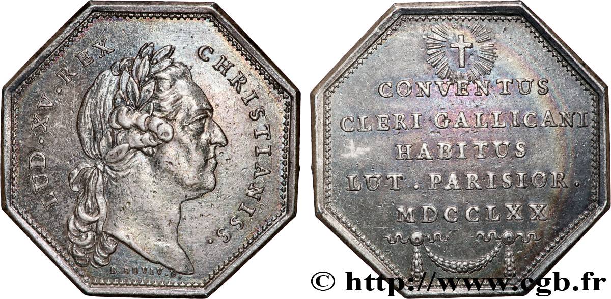 ASSEMBLÉE DU CLERGÉ ET JETONS RELIGIEUX Louis XV SS