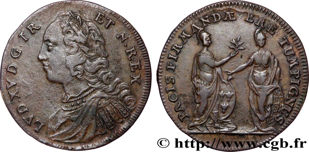 LOUIS XV DIT LE BIEN AIMÉ La prise de Fontarabie (pays Basque) TTB