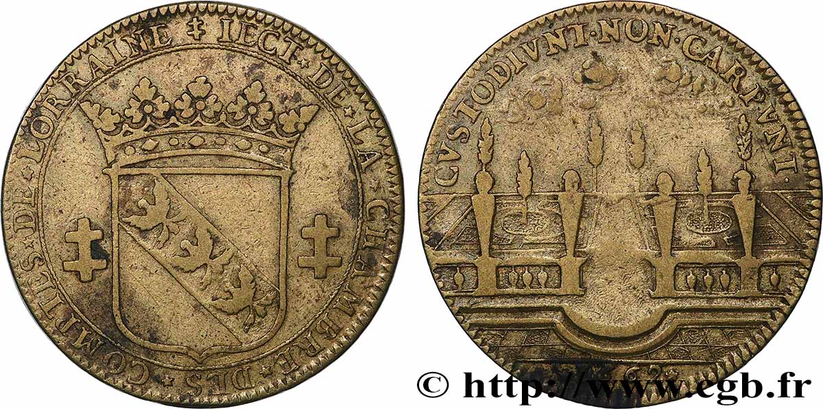 LORRAINE - DUCHÉ DE LORRAINE - CHARLES IV Jeton de la chambre des comptes de Lorraine VF