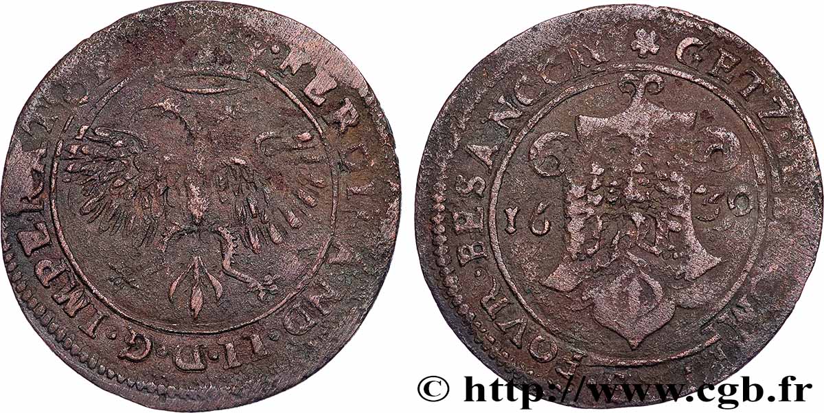 ALLEMAGNE - SAINT-EMPIRE GERMANIQUE - FERDINAND II Jeton des comptes pour Besançon TB+