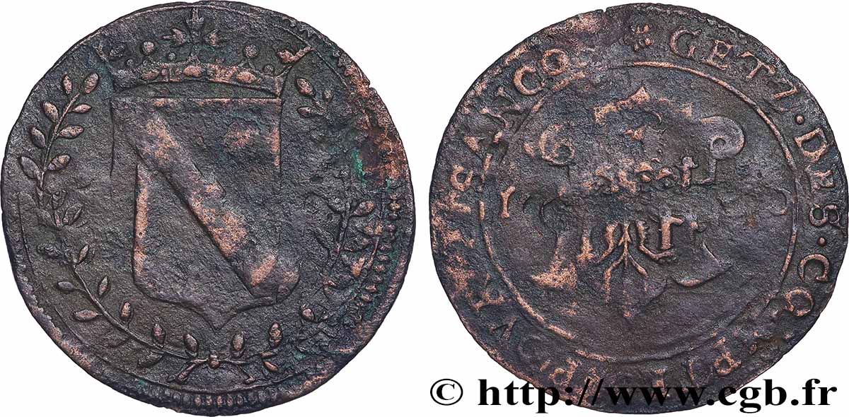 FRANCHE-COMTÉ - VILLE DE BESANÇON Jeton des comptes pour Besançon TB+