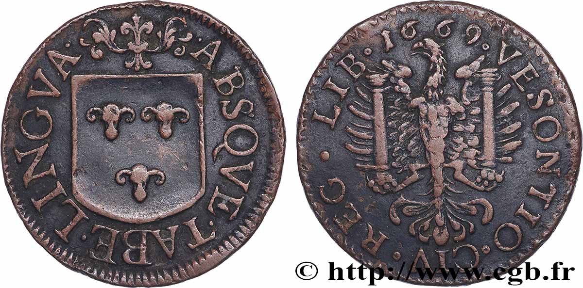 FRANCHE-COMTÉ - VILLE DE BESANÇON Belin de Vesoul TTB+