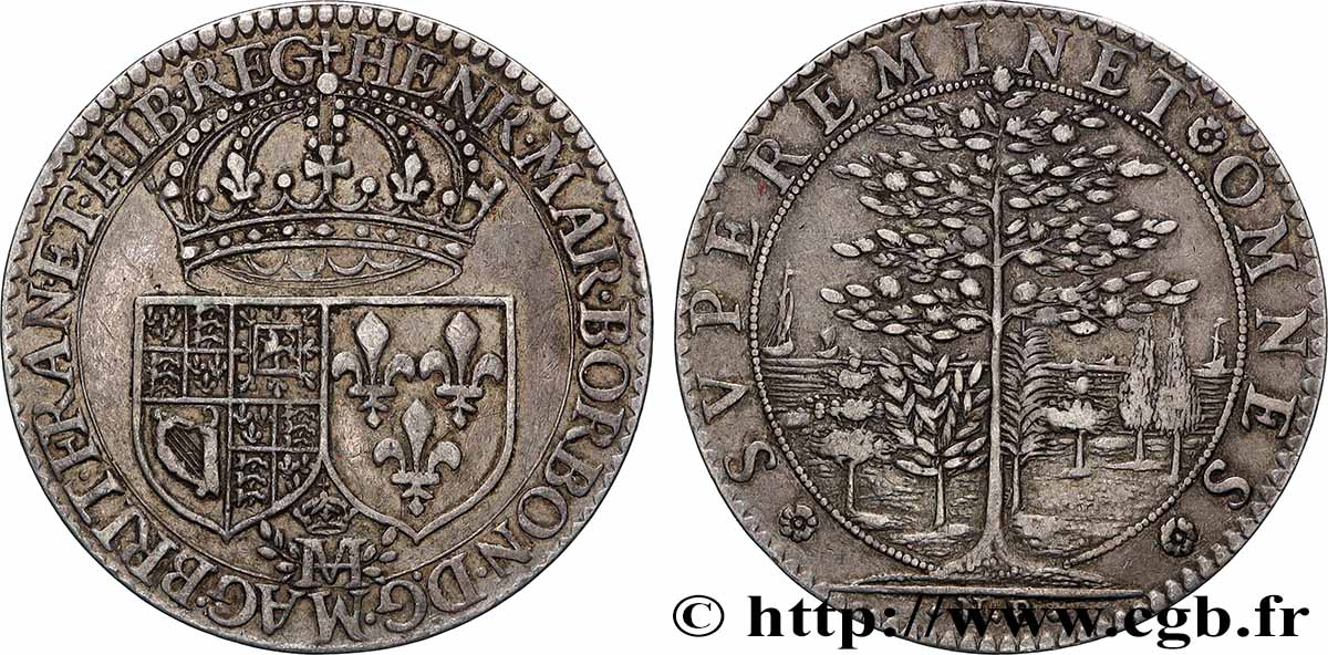 ANGLETERRE - HENRIETTE-MARIE DE BOURBON HENRIETTE-MARIE DE BOURBON, reine TTB