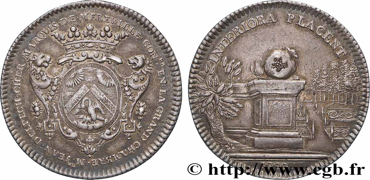 ILE DE FRANCE - VILLES et NOBLESSE JEAN DELPECH MARQUIS DE MÉRÉVILLE TTB+