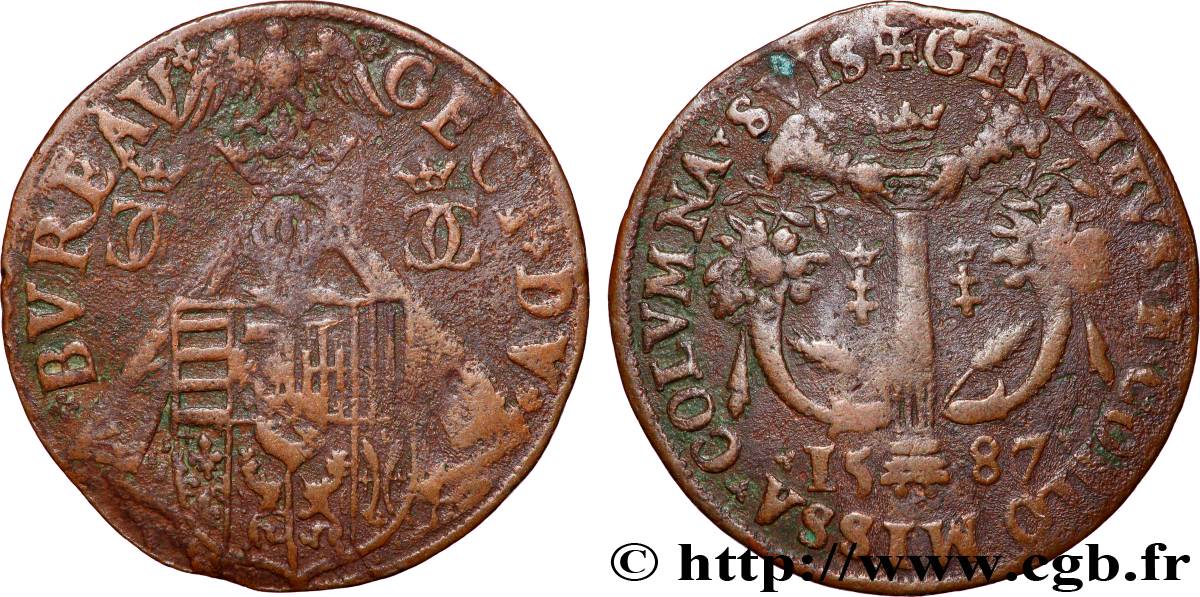 LORRAINE - DUCHÉ DE LORRAINE - CHARLES III LE GRAND DUC Bureau des Comptes TB+/TTB