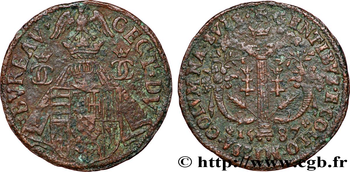 LORRAINE - DUCHÉ DE LORRAINE - CHARLES III LE GRAND DUC Bureau des Comptes TTB/TB+