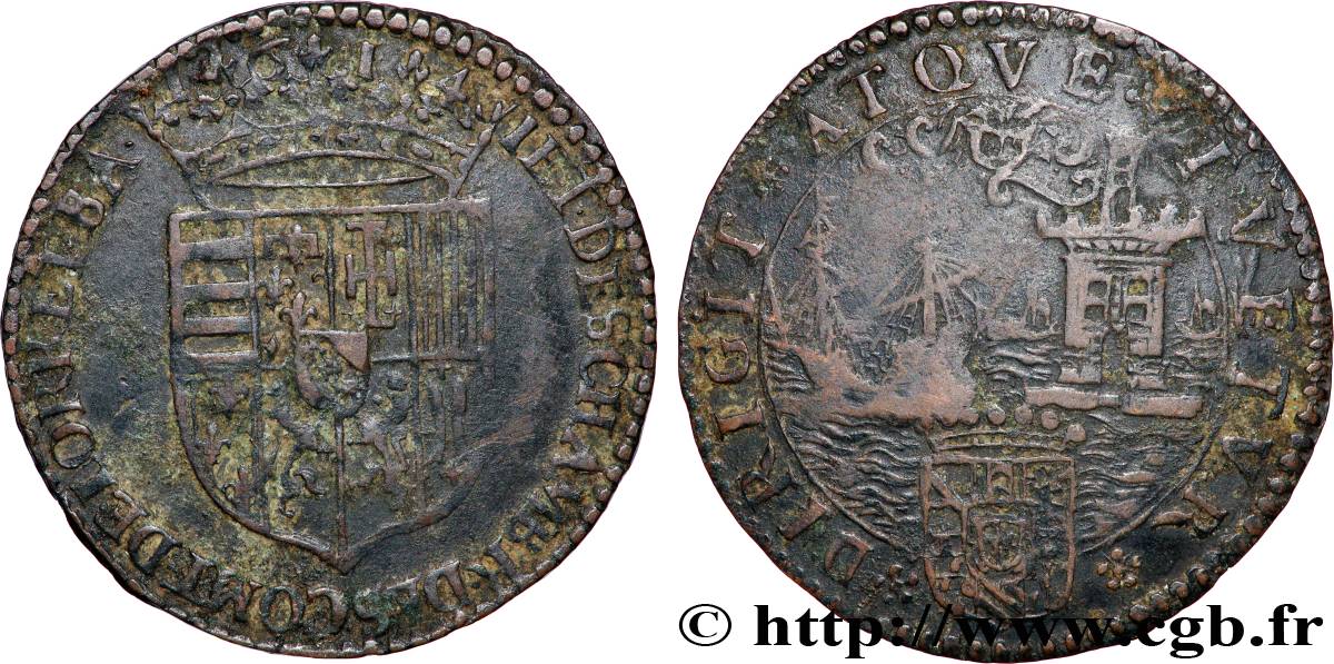 LORRAINE - DUCHÉ DE LORRAINE - HENRI II Jeton de Briot frappé à Sedan, Chambre des comptes de Lorraine et Bar TB+
