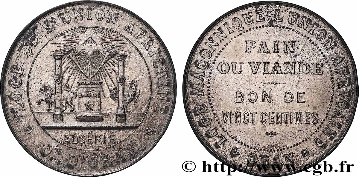 FRANC-MAÇONNERIE - PARIS Anciennes colonies - ORAN - L’UNION AFRICAINE BB