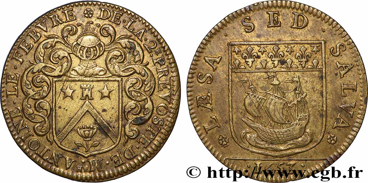 ILE DE FRANCE - TOWNS AND GENTRY Antoine Le Febvre ou Le Fèvre ou Lefébure, prévôt de 1650 à 1654 XF