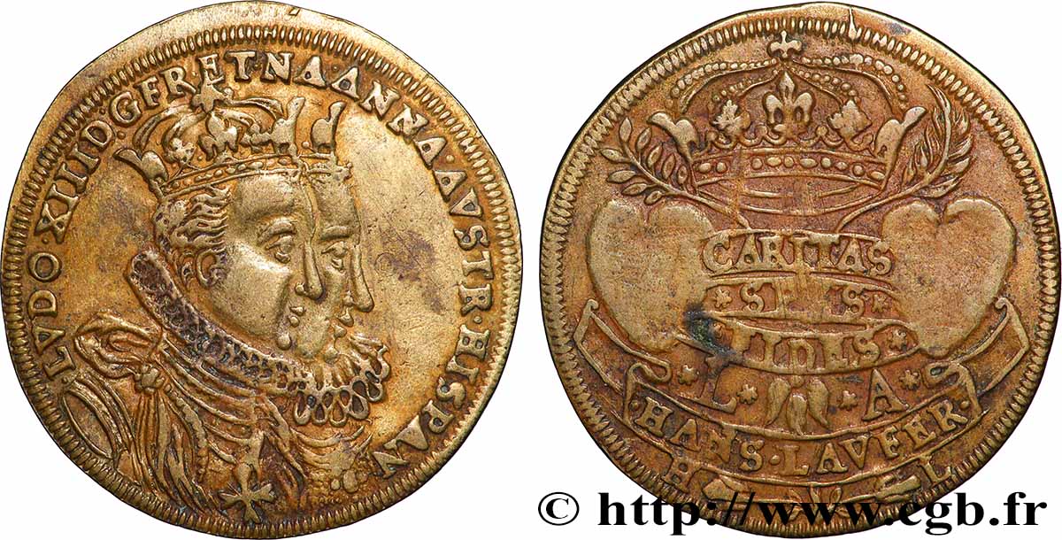 LOUIS XIII LE JUSTE Mariage avec Anne d’Autriche TTB