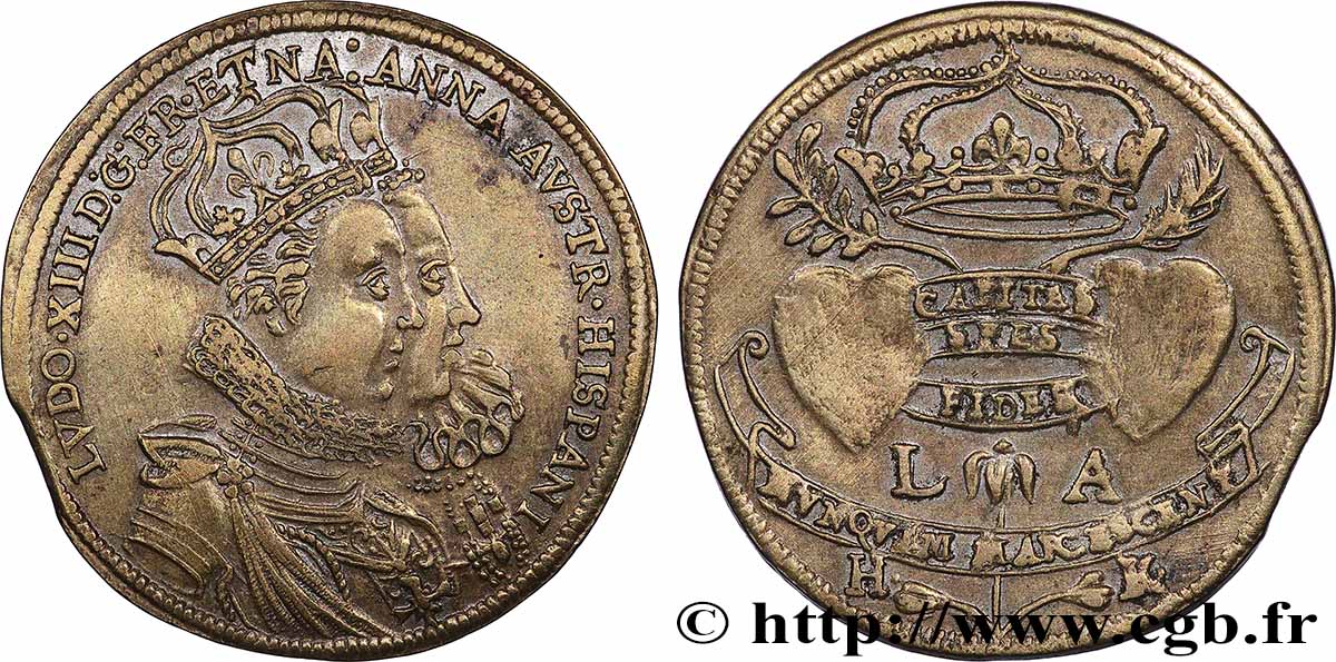 LOUIS XIII LE JUSTE Mariage avec Anne d’Autriche TTB