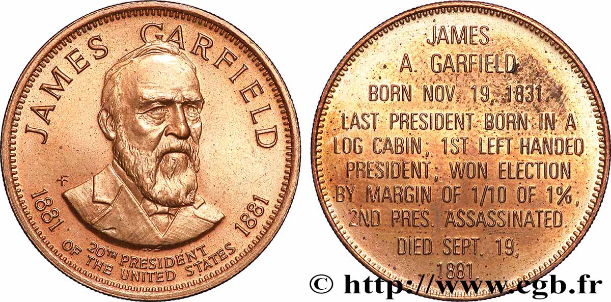 STATI UNITI D AMERICA James A. Garfield BB
