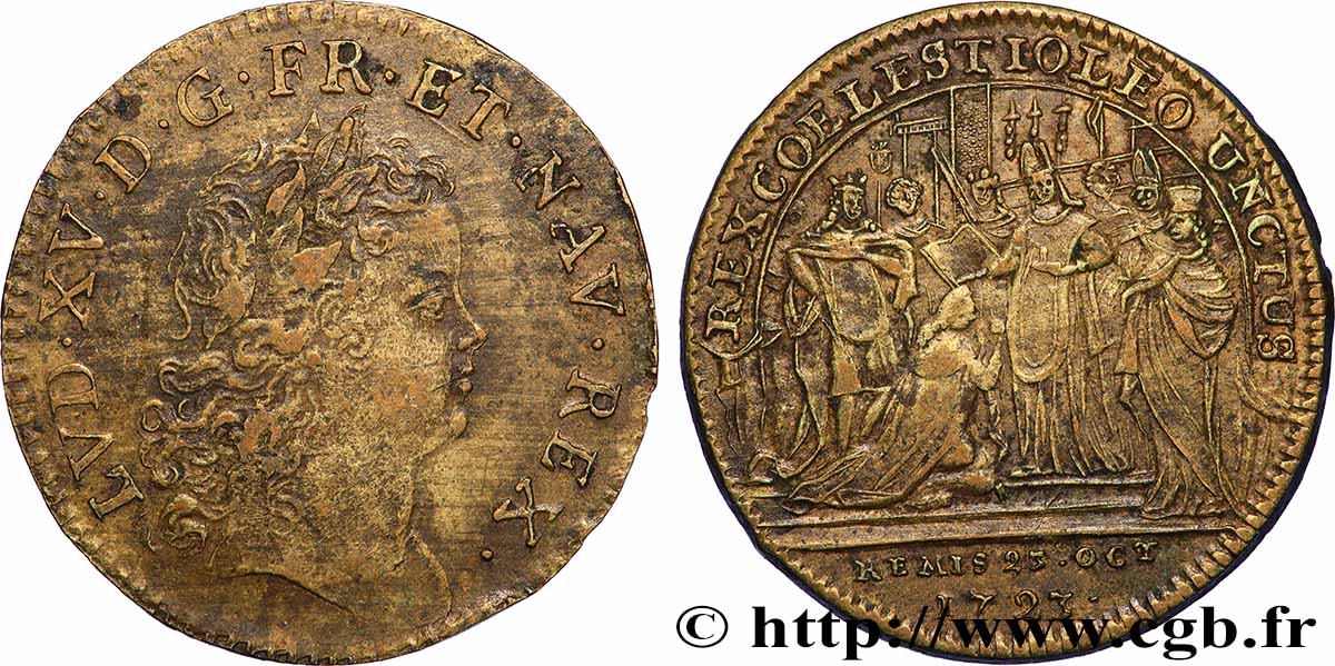 SACRE À REIMS Louis XV TTB