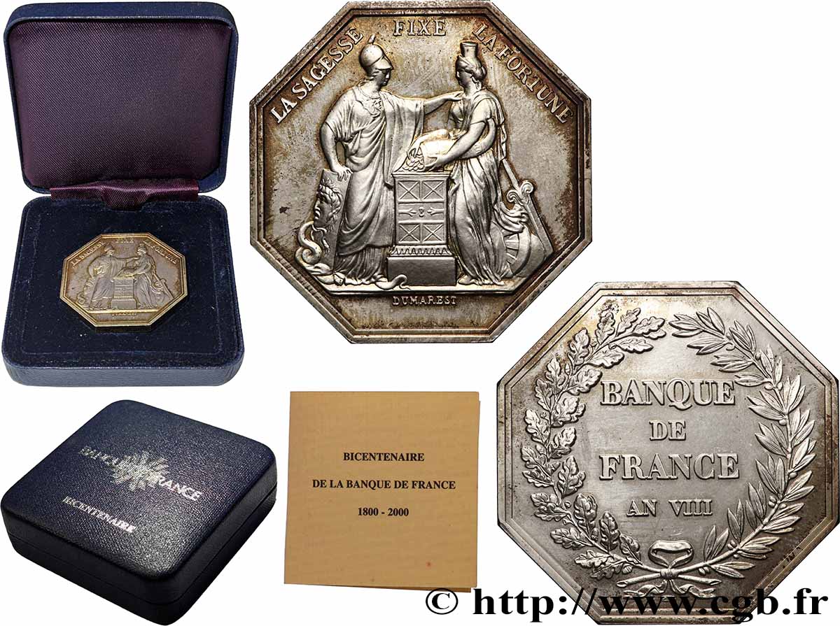 BANQUE DE FRANCE BANQUE DE FRANCE, refrappe du bicentenaire de la Banque de France Brilliant Uncirculated