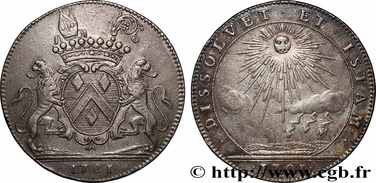 BOURGOGNE (ÉTATS DE ...) Jeton AR 30, Claude Fyot, dernier abbé de Saint-Étienne de Dijon, élu du clergé XF