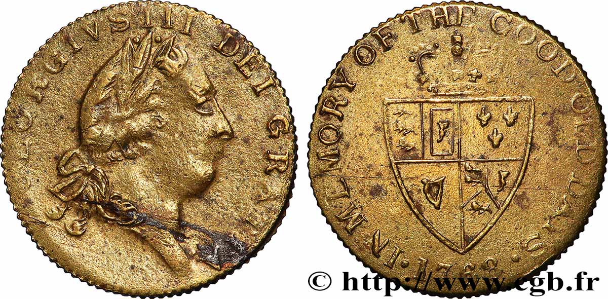 ENGLAND Jeton de compte, Module Guinée Georges III SS