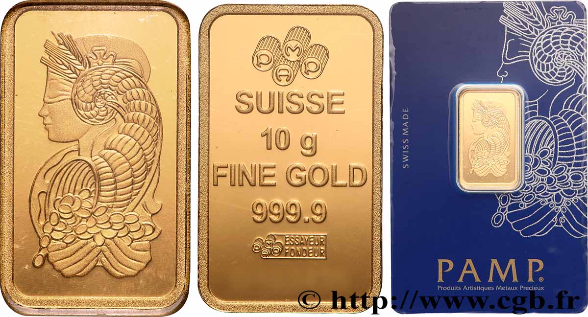 ORO, PALLADIO E PLATINO: INVESTIMENTI Lingotin de 10 grammes - OR 999,9 FDC