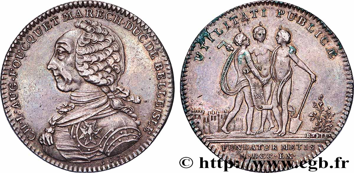 BRETAGNE (NOBLESSE DE...) Jeton AR 29, Charles Louis Auguste Foucquet, duc de Belle-Île BB