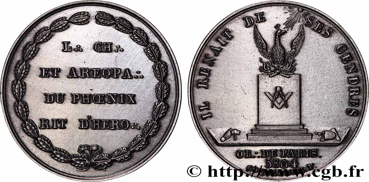 FREEMASONRY LE PHOENIX - refrappe n°92 AU