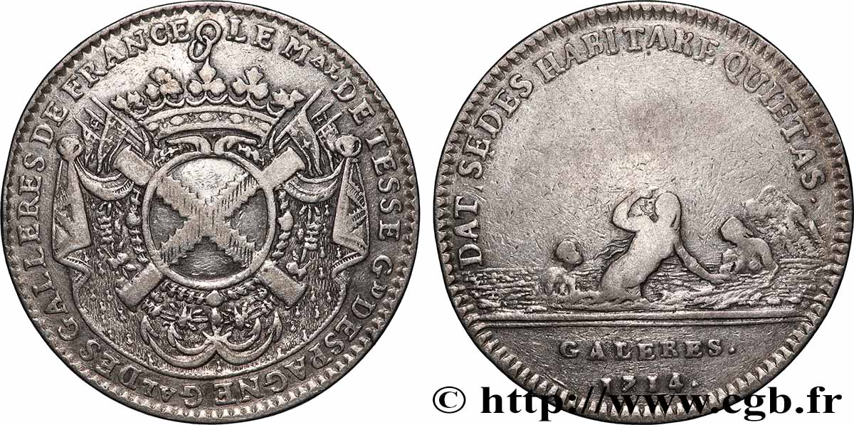 MAINE Jeton Ar 28, René-Mans (III) de Froulay de Tessé, lieutenant-général pour les provinces du Maine, du Perche et de Laval TB+