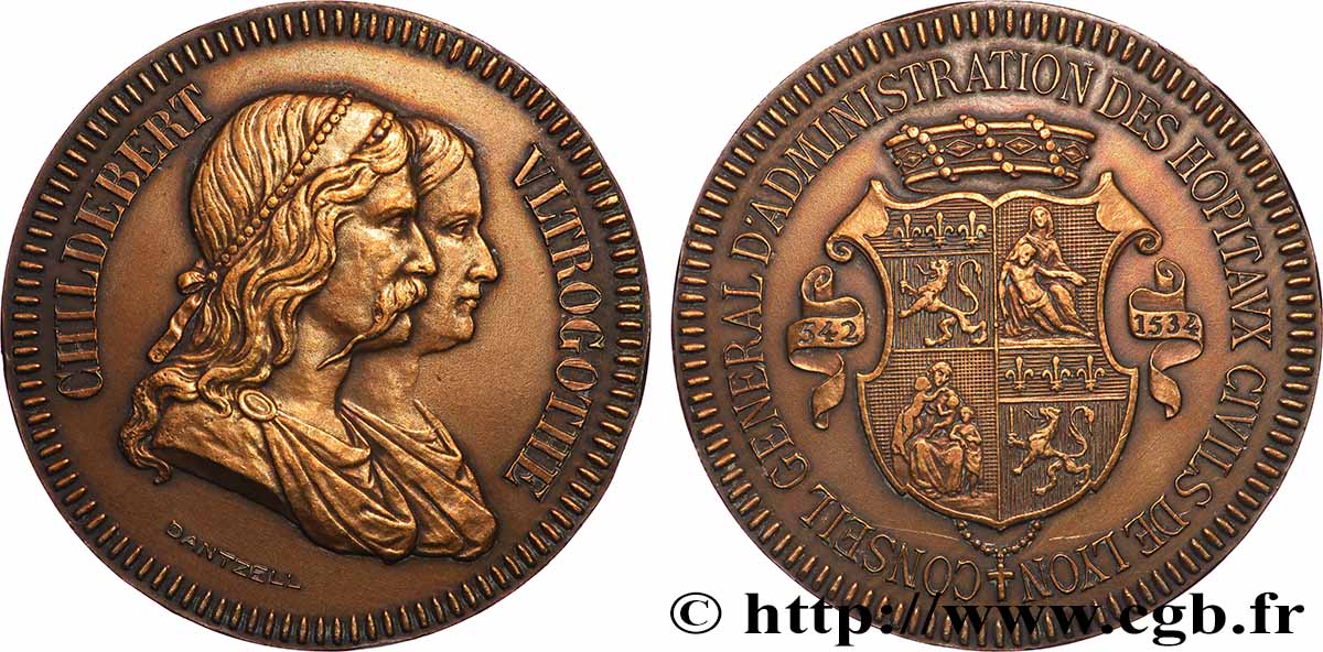 LYON ET DU LYONNAIS (JETONS ET MÉDAILLES DE...) Médaille, Hôpitaux civils de Lyon, conseil d’administration TTB+