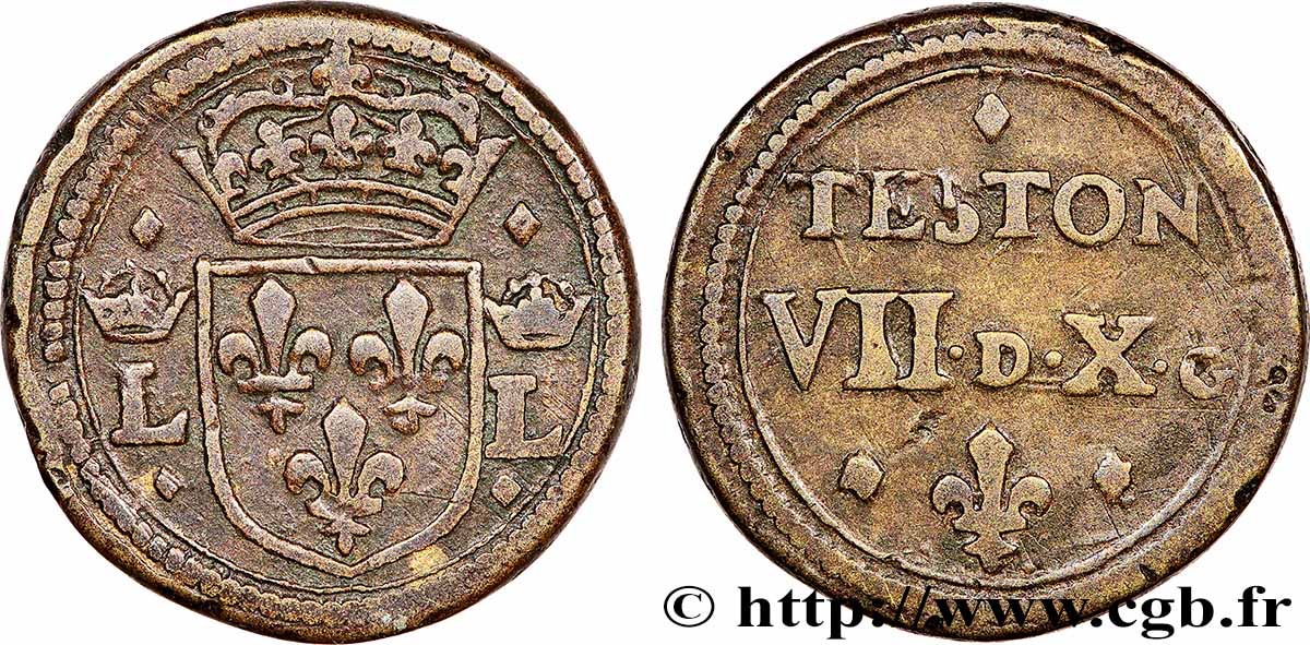 LOUIS XII à HENRI III - POIDS MONÉTAIRE Poids monétaire pour le teston SS