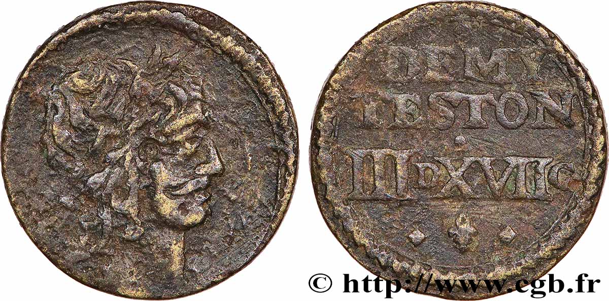 LOUIS XII à HENRI III - POIDS MONÉTAIRE Poids monétaire pour le demi-teston SS