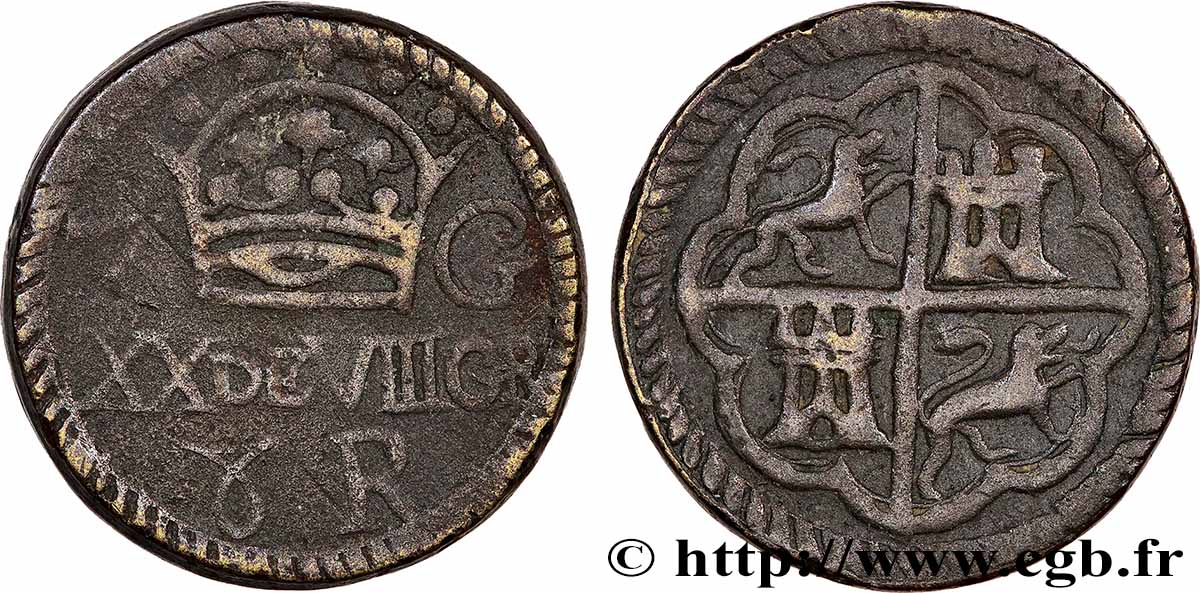 SPANIEN Poids monétaire pour la pièce de 8 Reales SS