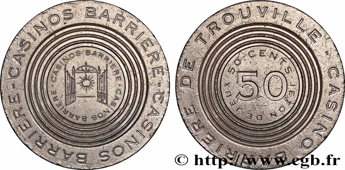 CASINOS ET JEUX Casino de Trouville, 50 centimes SS