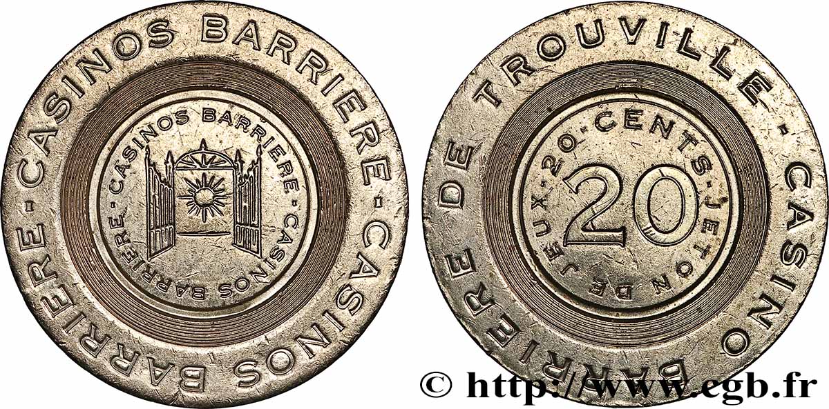 CASINOS ET JEUX Casino de Trouville, 20 centimes SS