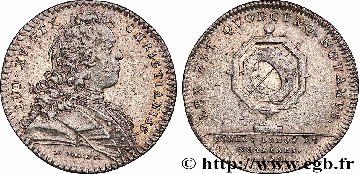 NOTAIRES ROYAUX Notaires de Paris, émission de 1725 - Louis XV fVZ