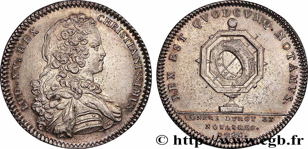 NOTAIRES ROYAUX Notaires de Paris, émission de 1723 - Louis XV fVZ
