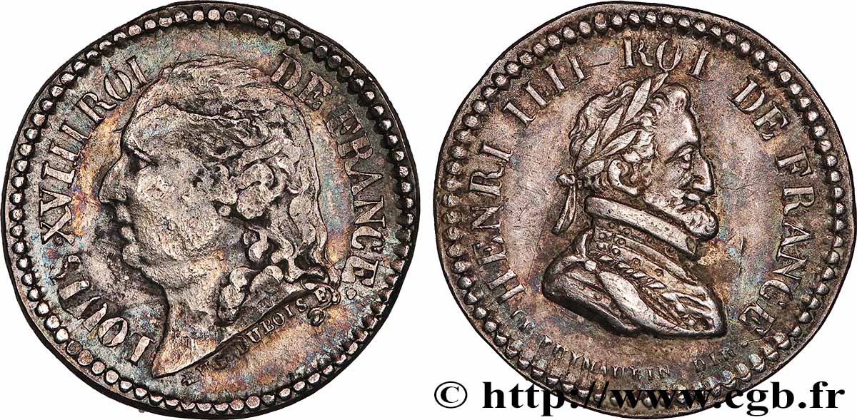 LUDWIG XVIII Quinaire - Henri IV SS