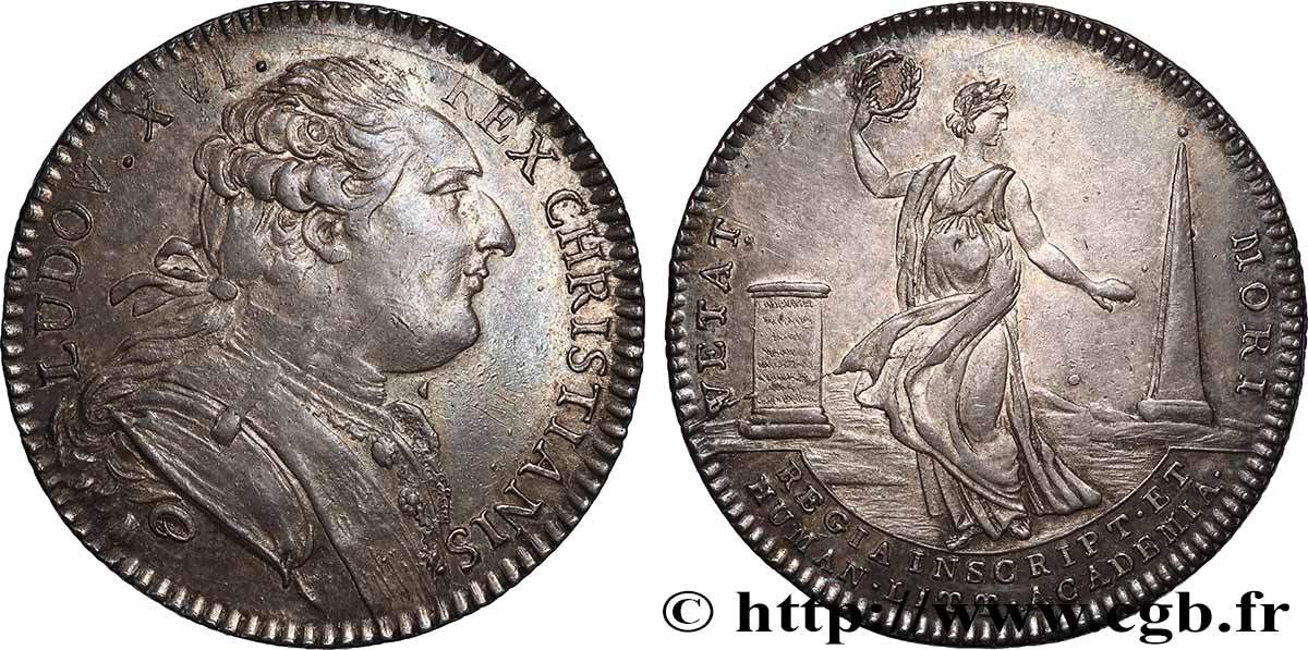 ACADÉMIE ROYALE DES INSCRIPTIONS ET BELLES-LETTRES Académie royale des Inscriptions et Belles-Lettres - Louis XVI, émission de 1777 TTB+