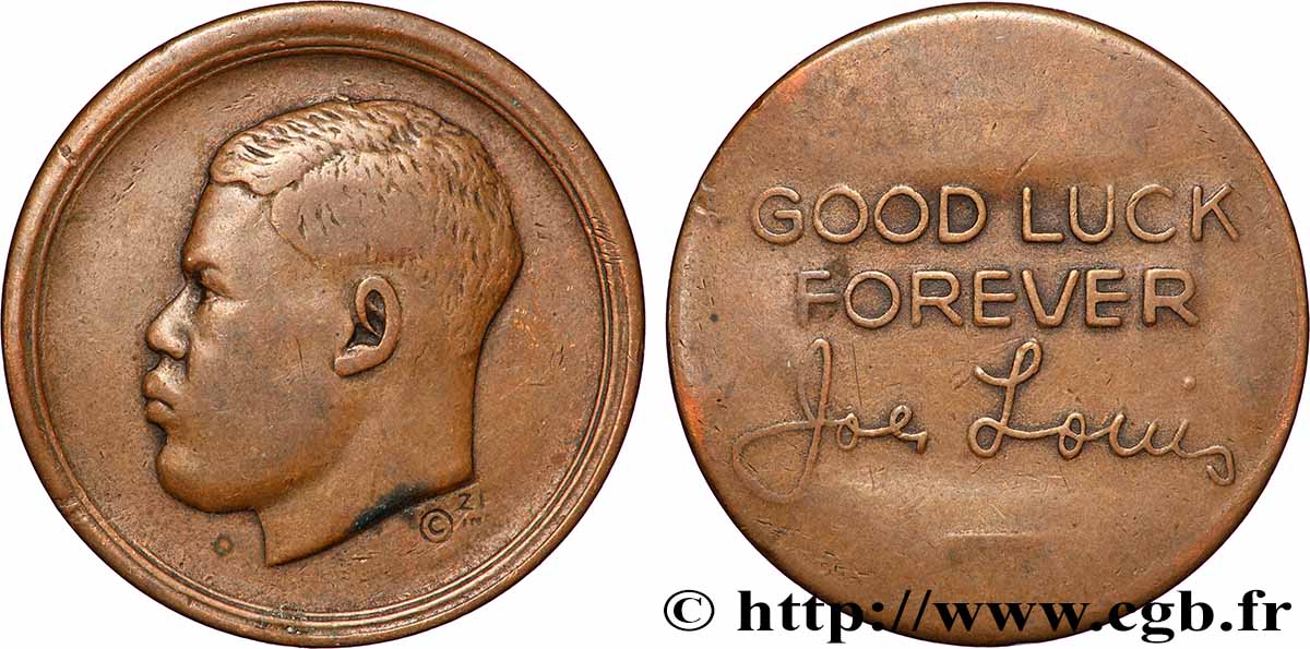 CASINOS ET JEUX Médaille, Joe Louis fSS