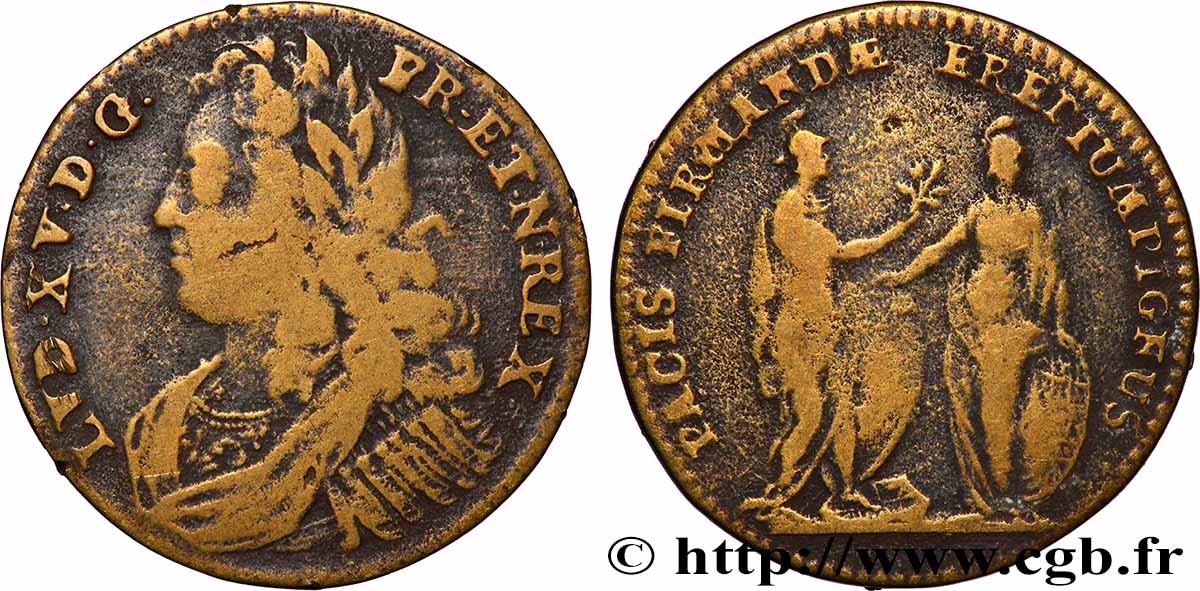 LOUIS XV DIT LE BIEN AIMÉ La prise de Fontarabie (pays Basque) TB