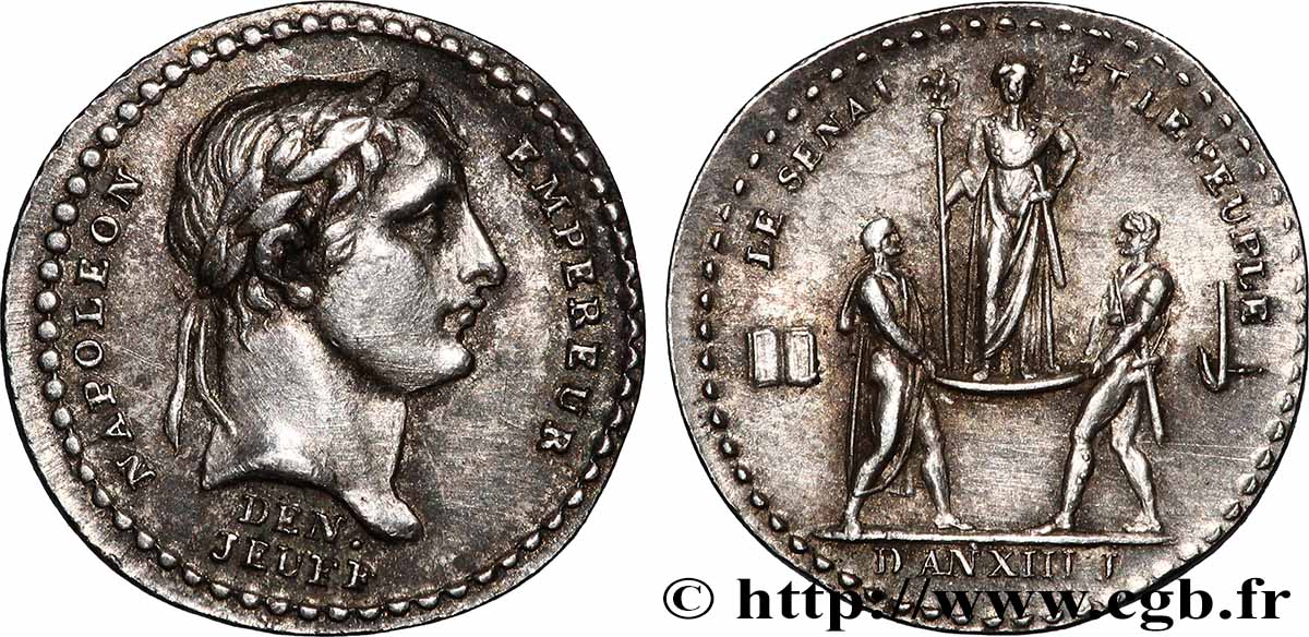 PREMIER EMPIRE / FIRST FRENCH EMPIRE Quinaire du sacre de l Empereur AU