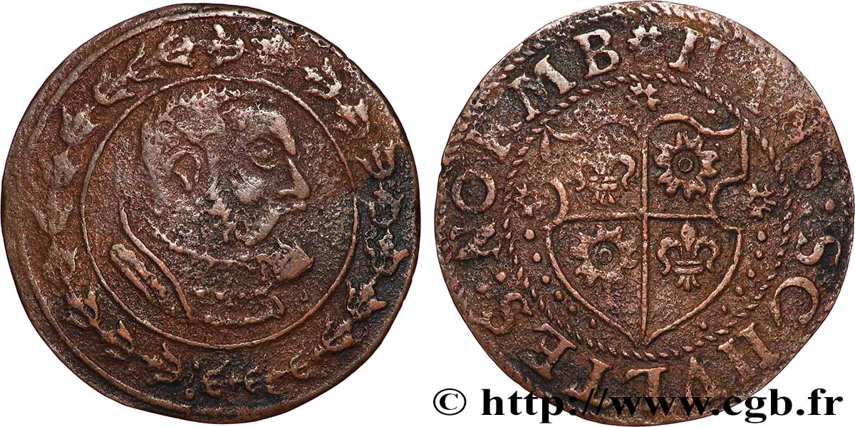 ROUYER - X. NUREMBERG JETONS AND TOKENS Jeton de compte au buste de Charles Quint XF