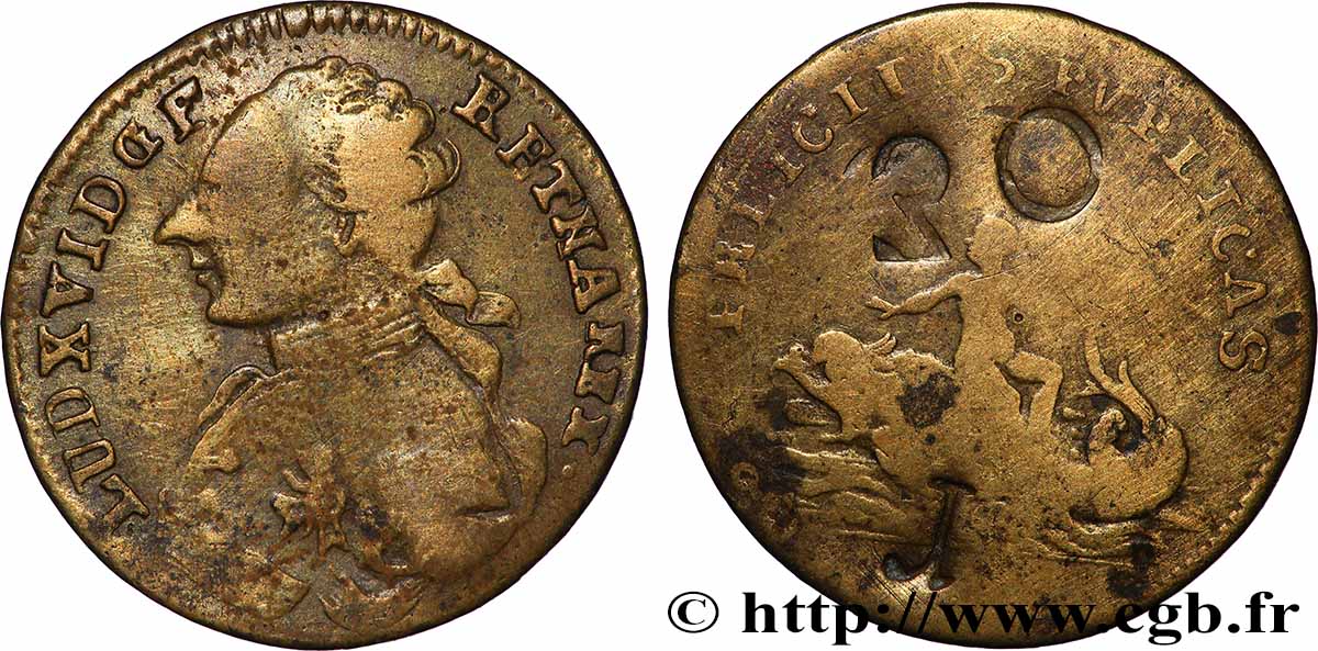 LOUIS XVII Pour le dauphin Louis XVII, contremarqué 30 r fSS